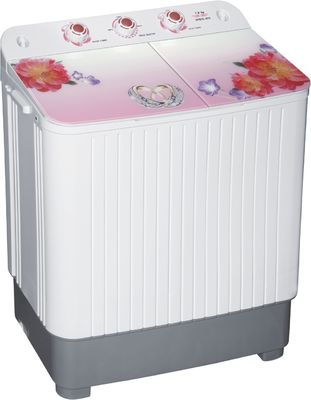 China Máquina de lavar gêmea semi automática da cuba, arruela portátil e secador de rotação com o painel de vidro escondido fornecedor
