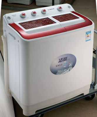 China Máquina de lavar da carga superior da eficiência elevada da cuba do gêmeo da grande capacidade com a tampa de vidro mais seca colorida fornecedor